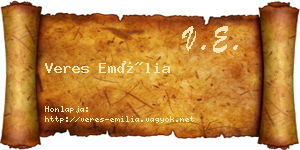 Veres Emília névjegykártya